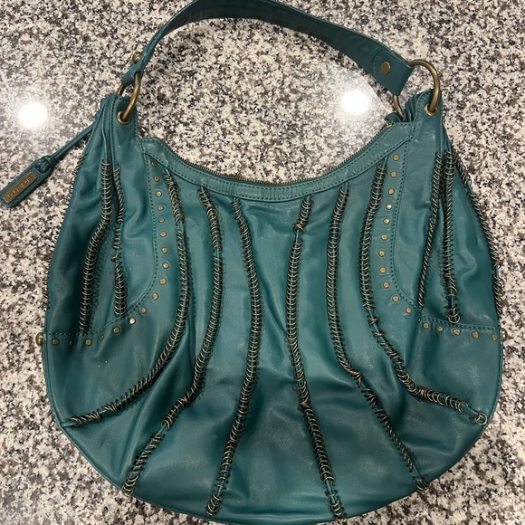 Isabella Fiore Handbags - Isabella Fiore Vintage Teal Hobo Bag
